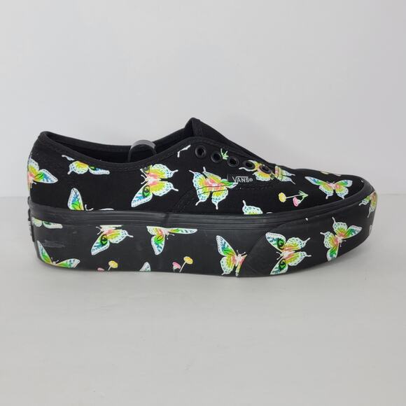 VANS Authentic Stac Morph Blackout Glow In The Dark Butterfly Sneakers Women's 9 - Picture 6 of 12